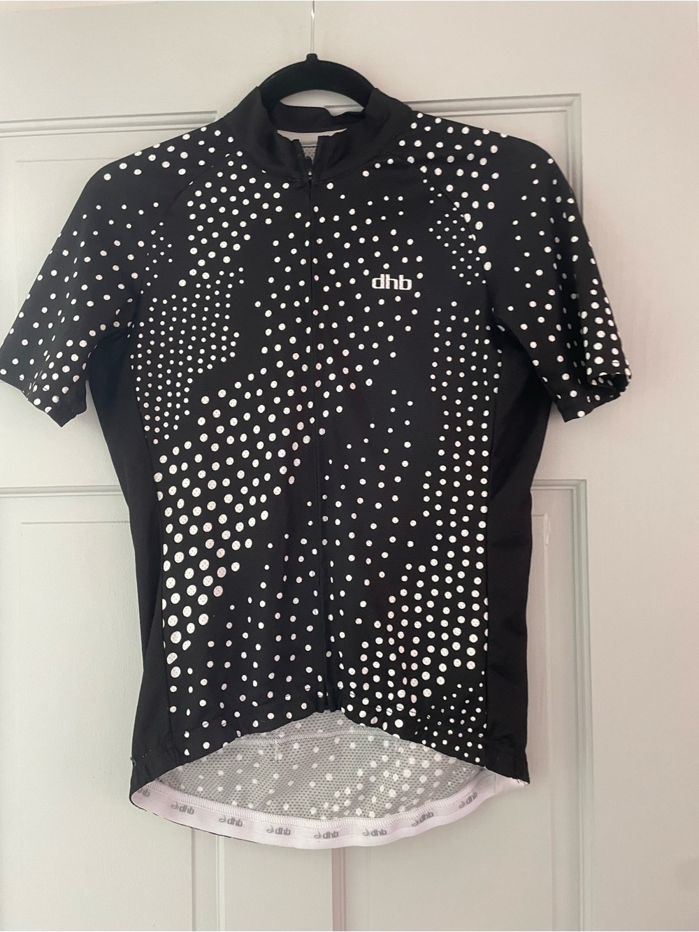 Women's Black & White Short Sleeve Cycling Jersey